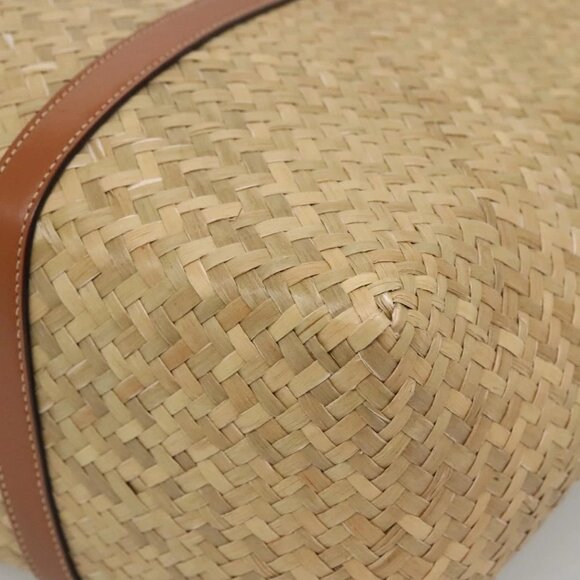 Jimmy Choo Studs Tote Bag Straw Beige Auth BA5421 - Picture 5 of 13